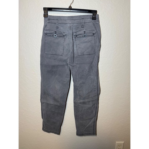 by Anthropologie The Wanderer Gray Utility Crop Pants Trousers - Picture 2 of 3